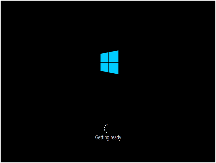 windows startup with logo