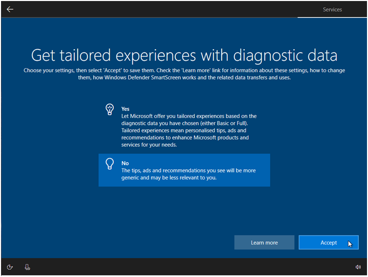 get tailored experiences with diagnostic data