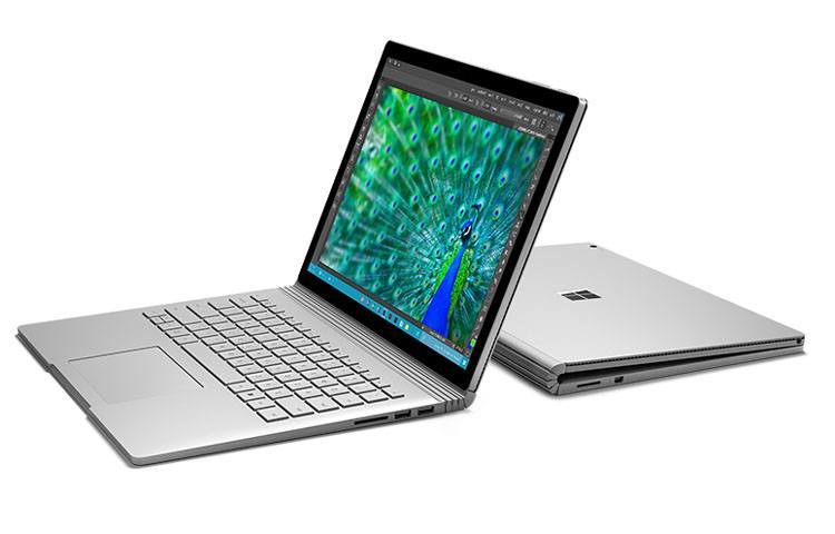 two different views of the Microsoft SurfaceBook