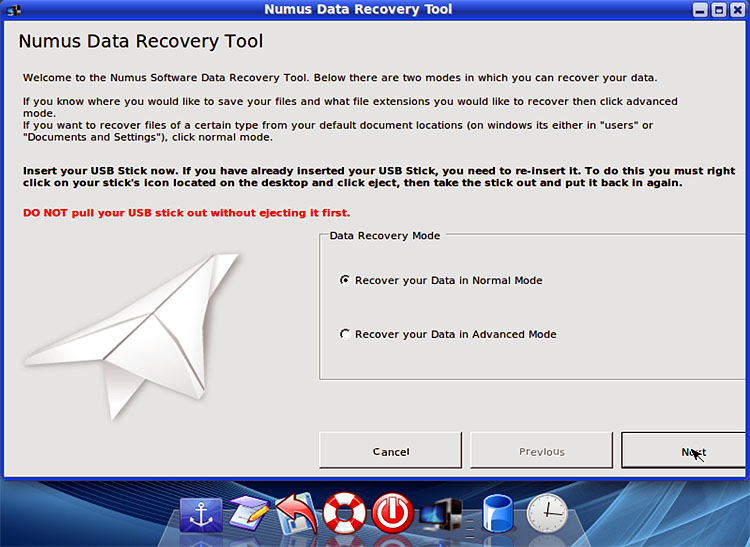 data recovery in normal mode