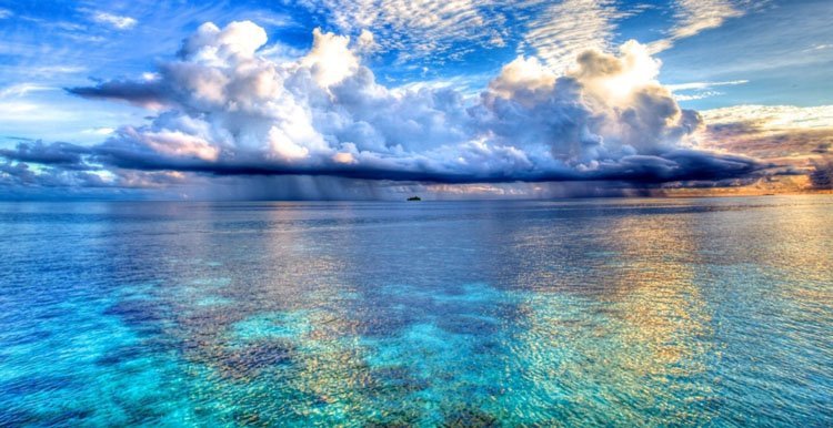 cloud over the blue sea follow your bliss
