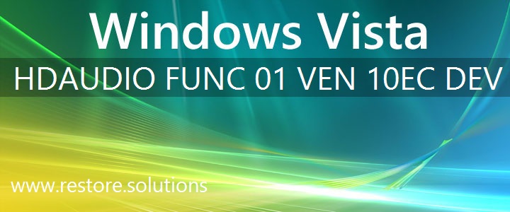 HDAUDIO\FUNC_01&VEN_10EC&DEV_0270 Windows Vista Drivers