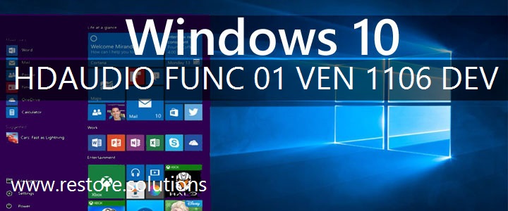 HDAUDIO\FUNC_01&VEN_1106&DEV_1708 Windows 10 Drivers
