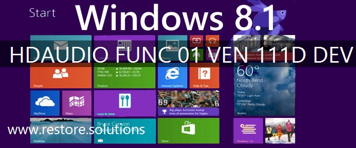 HDAUDIO\FUNC_01&VEN_111D&DEV_7603 Windows 8.1 Drivers