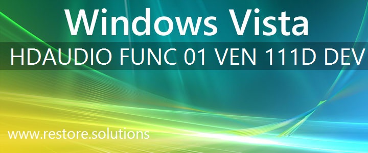HDAUDIO\FUNC_01&VEN_111D&DEV_7604 Windows Vista Drivers
