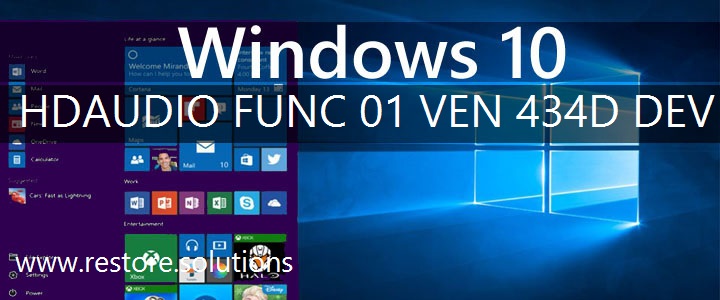HDAUDIO\FUNC_01&VEN_434D&DEV_4980 Windows 10 Drivers