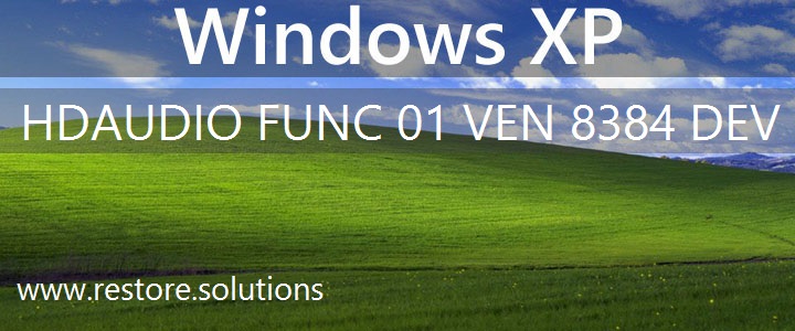 HDAUDIO\FUNC_01&VEN_8384&DEV_7618 Windows XP Drivers