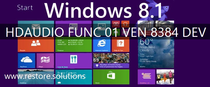 HDAUDIO\FUNC_01&VEN_8384&DEV_7621 Windows 8.1 Drivers