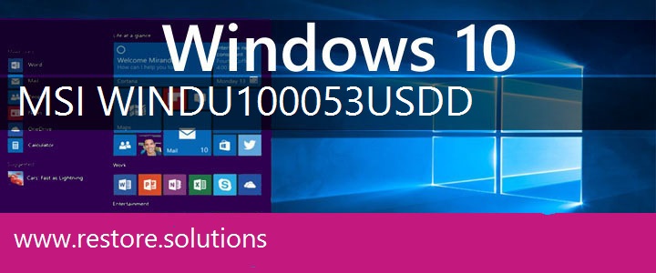 MSI Wind U100-053US Windows 10