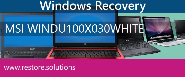 MSI Wind U100X-030 White Netbook recovery