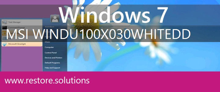 MSI Wind U100X-030 White Windows 7
