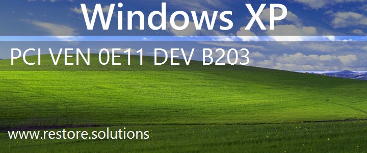 PCI\VEN_0E11&DEV_B203 Windows XP Drivers