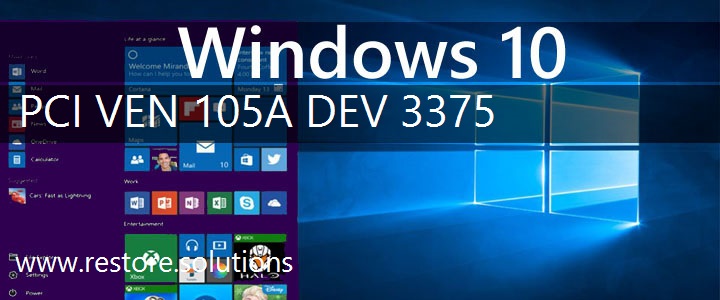 PCI\VEN_105A&DEV_3375 Windows 10 Drivers