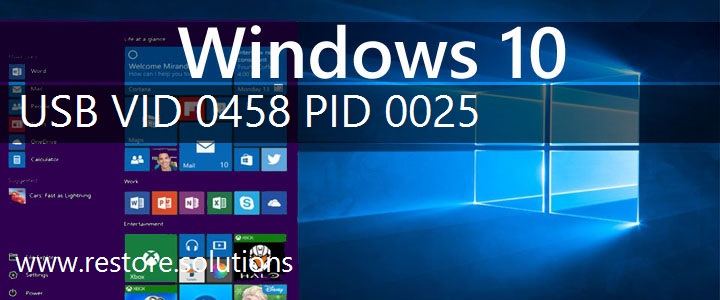 USB\VID_0458&PID_0025 Windows 10 Drivers