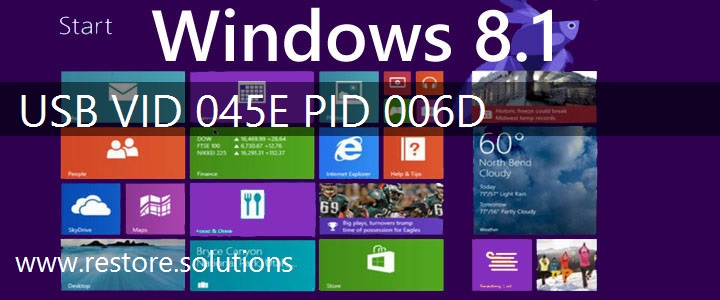 USB\VID_045E&PID_006D Windows 8.1 Drivers