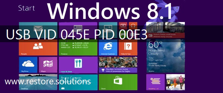 USB\VID_045E&PID_00E3 Windows 8.1 Drivers