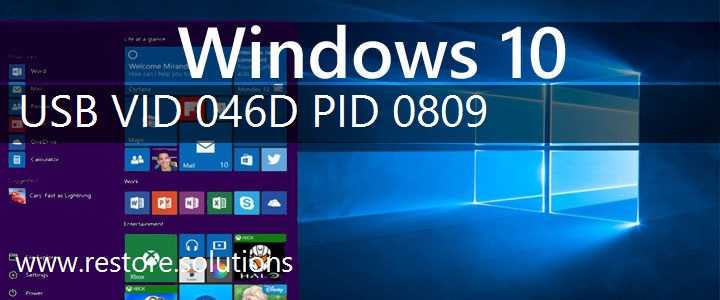 USB\VID_046D&PID_0809 Windows 10 Drivers