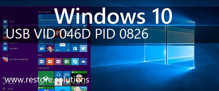 USB\VID_046D&PID_0826 Windows 10 Drivers