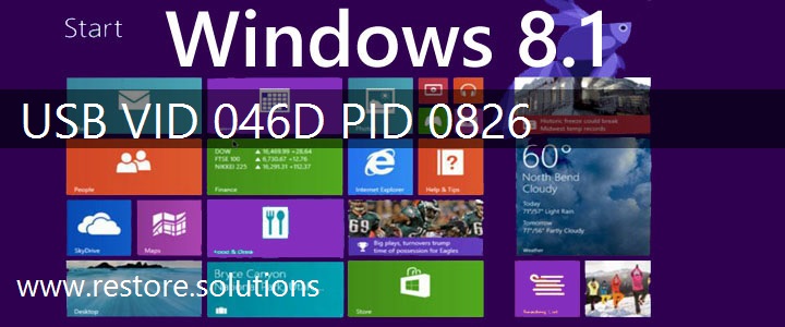 USB\VID_046D&PID_0826 Windows 8.1 Drivers