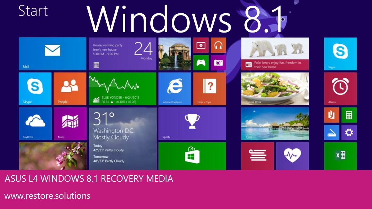 Asus L4 Windows® 8.1 screen shot
