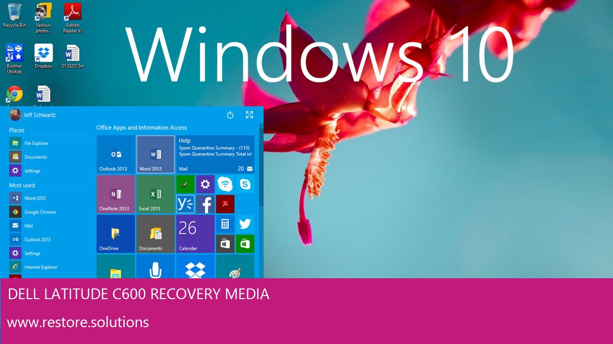 Dell Latitude C600 Windows® 10 screen shot