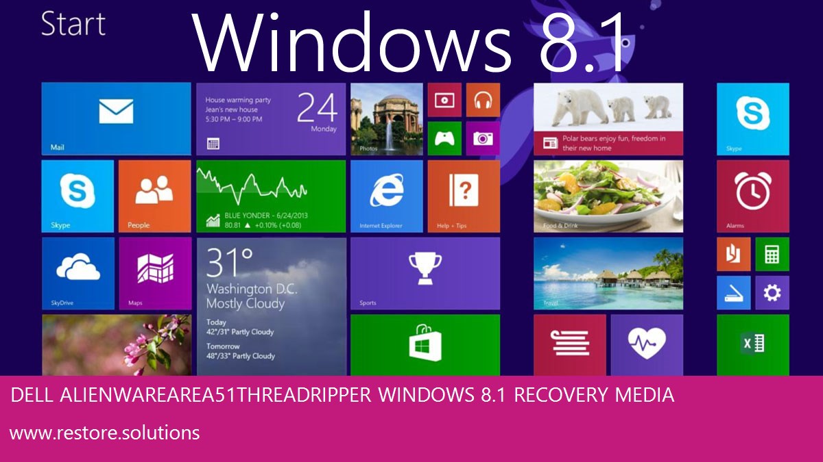 Dell Alienware Area 51 Threadripper Windows® 8.1 screen shot