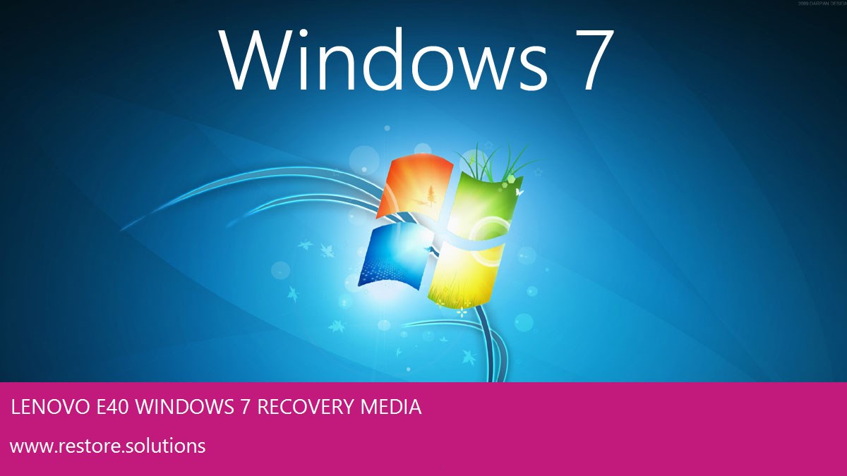 LENOVO E40 Windows® 7 screen shot