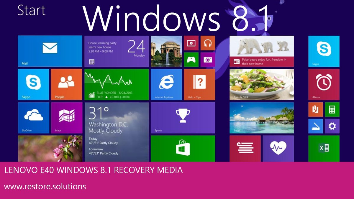 LENOVO E40 Windows® 8.1 screen shot