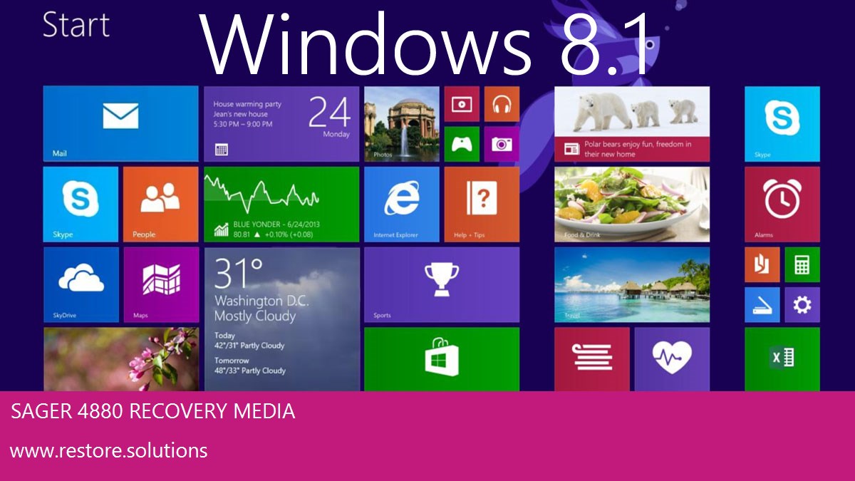 Sager 4880 Windows® 8.1 screen shot