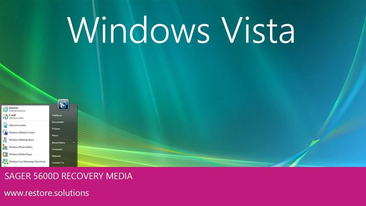 Sager 5600D Windows® Vista screen shot