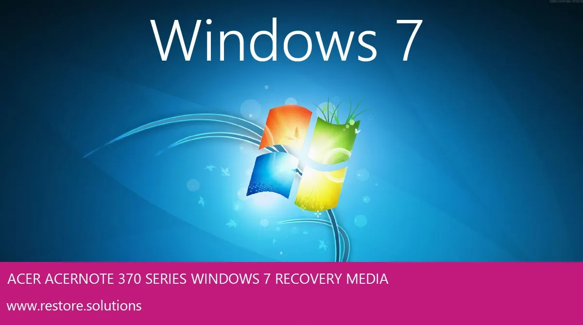 Acer AcerNote 370 Series Windows 7 screen shot