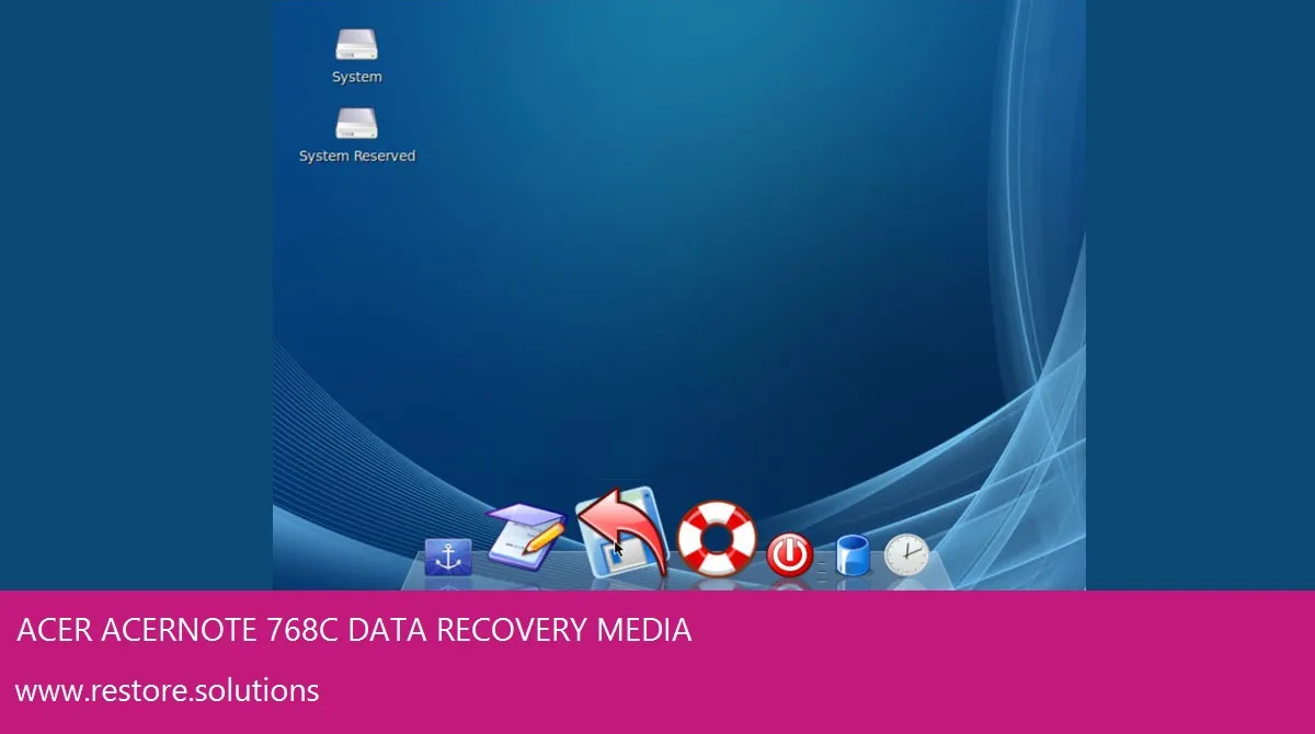 Acer AcerNote 768C Windows Vista screen shot