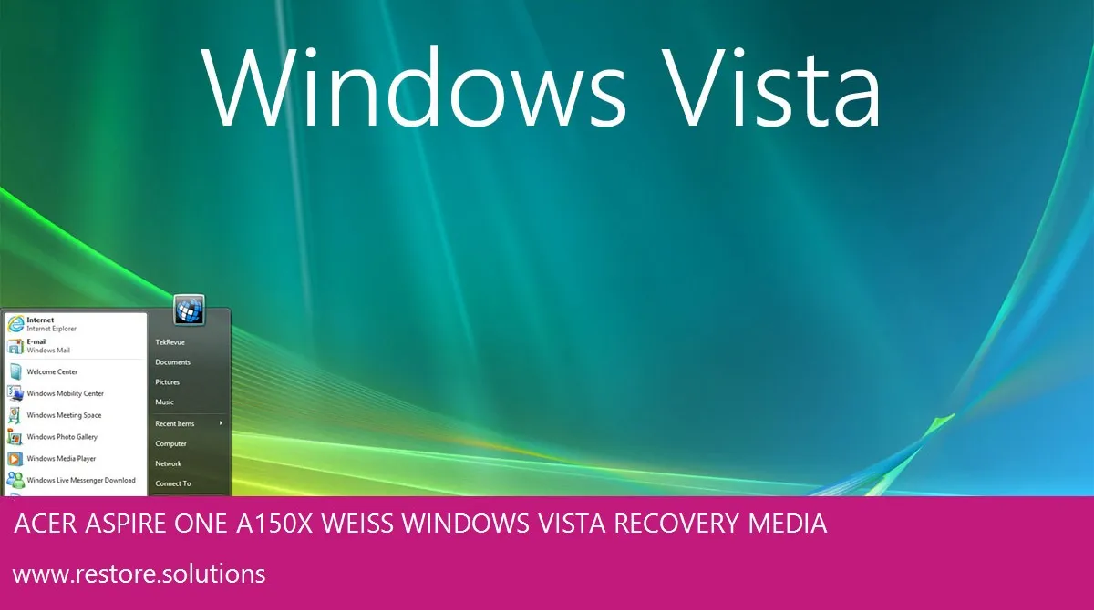 Acer Aspire One A150X weiss Windows Vista screen shot