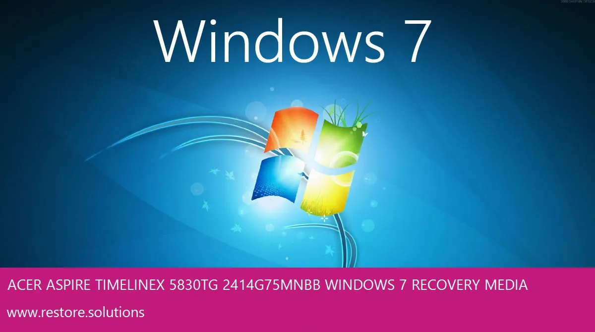Acer Aspire TimelineX-5830TG-2414G75Mnbb Windows 7 screen shot