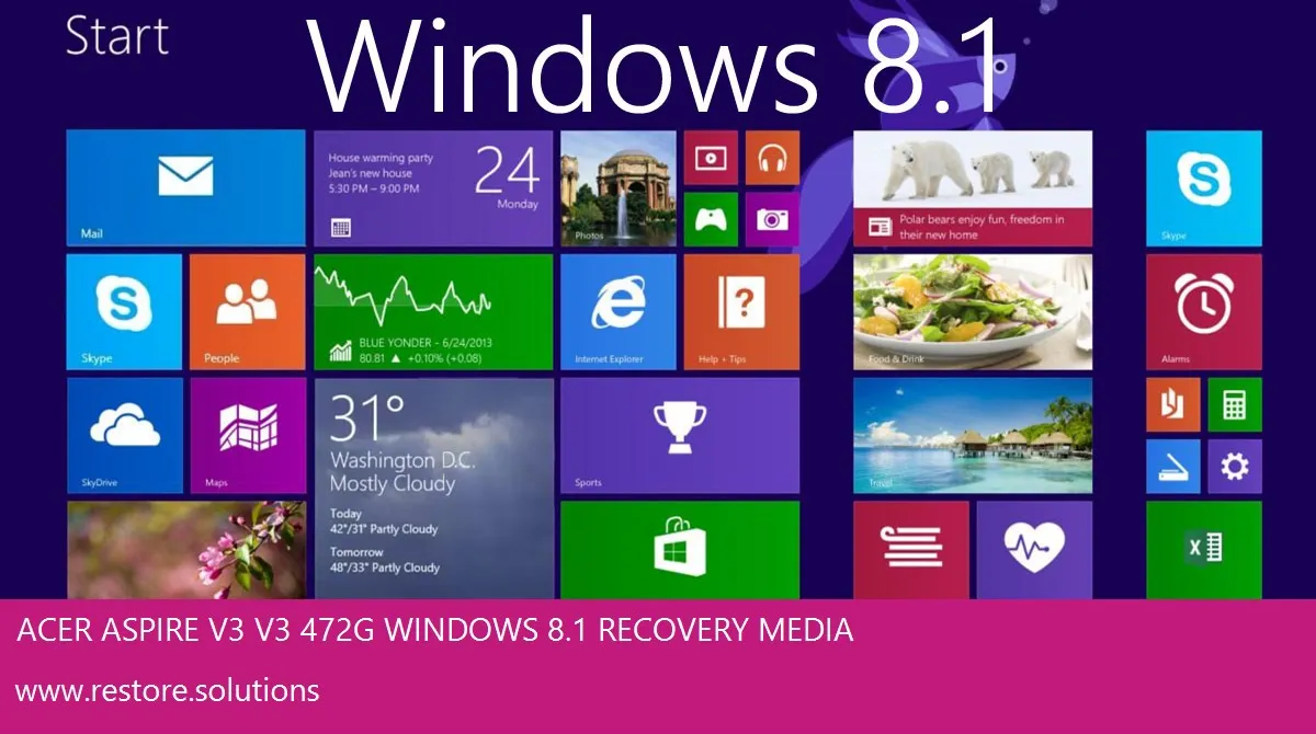 Acer Aspire V3 V3-472G Windows 8.1 screen shot