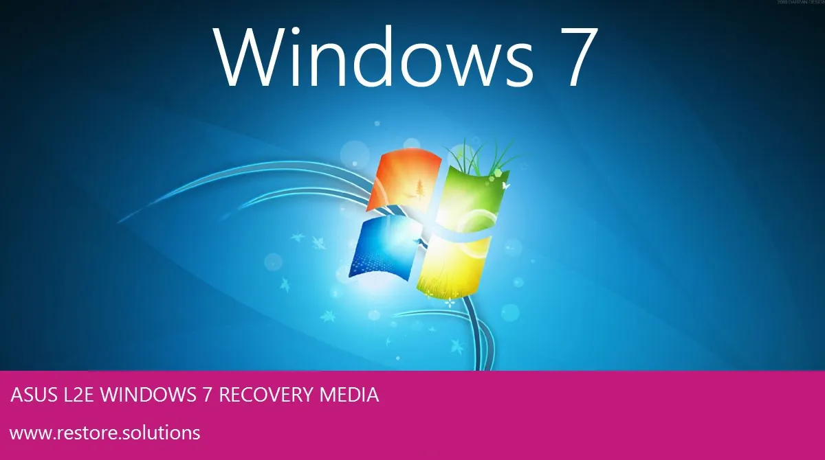 Asus L2E Windows 7 screen shot