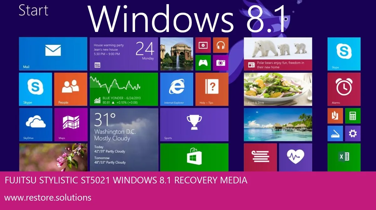 Fujitsu Stylistic ST5021 Windows 8.1 screen shot