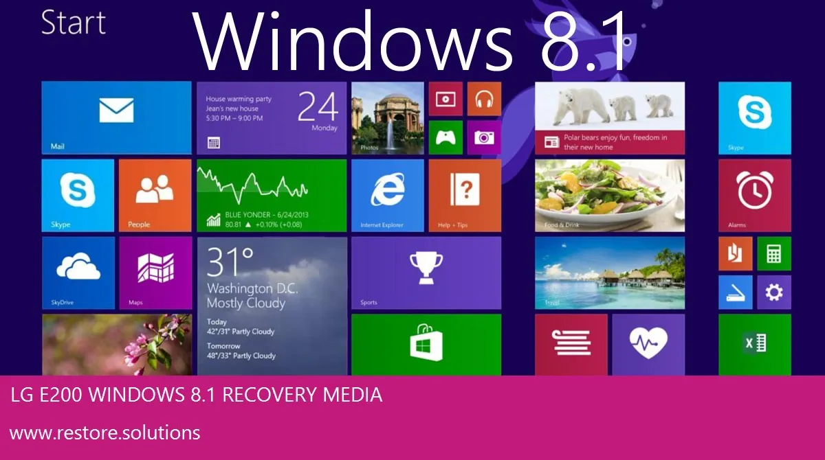 LG E200 Windows 8.1 screen shot