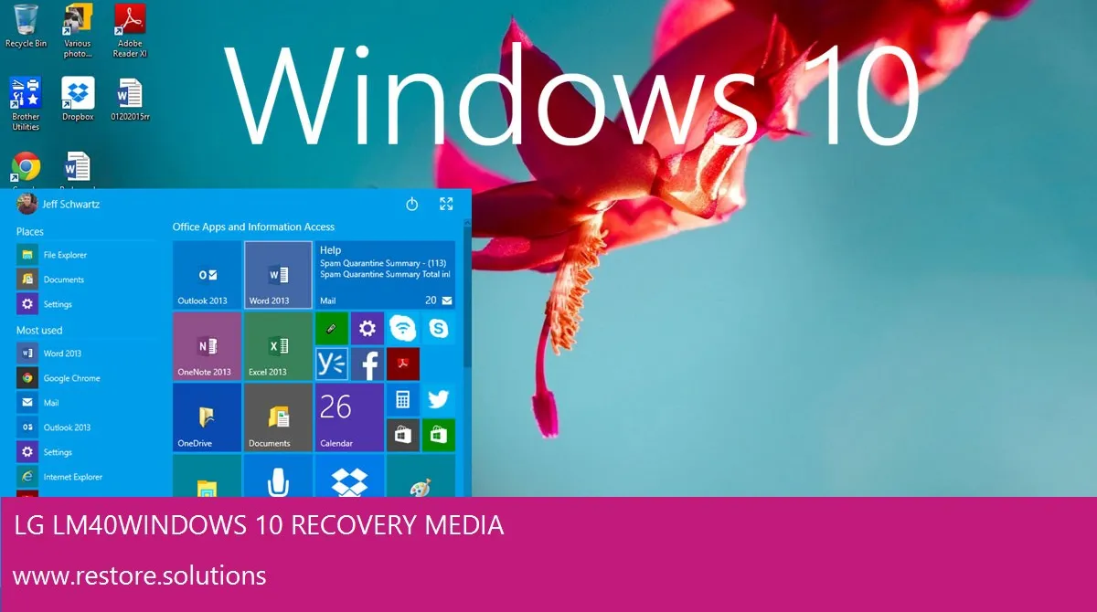 LG LM40 Windows 10 screen shot