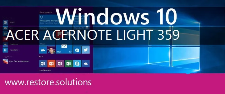 Acer AcerNote Light 359 windows 10 recovery