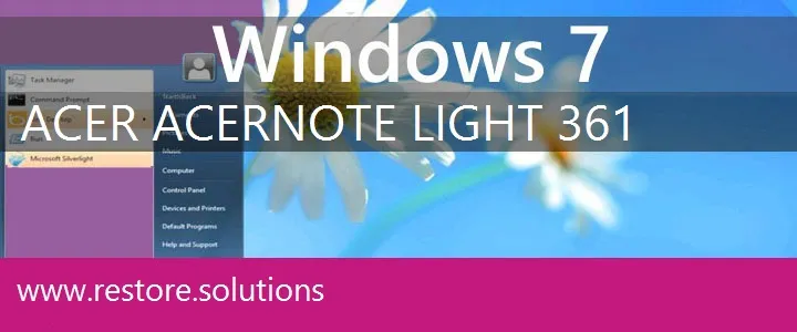 Acer AcerNote Light 361 windows 7 recovery