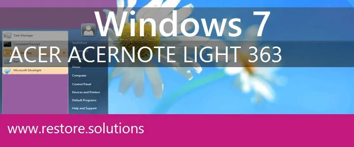 Acer AcerNote Light 363 windows 7 recovery