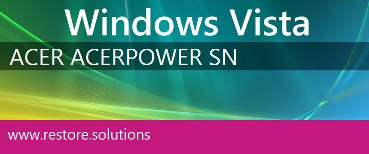 Acer AcerPower SN windows vista recovery