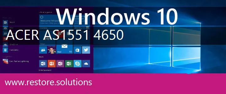 Acer AS1551-4650 windows 10 recovery