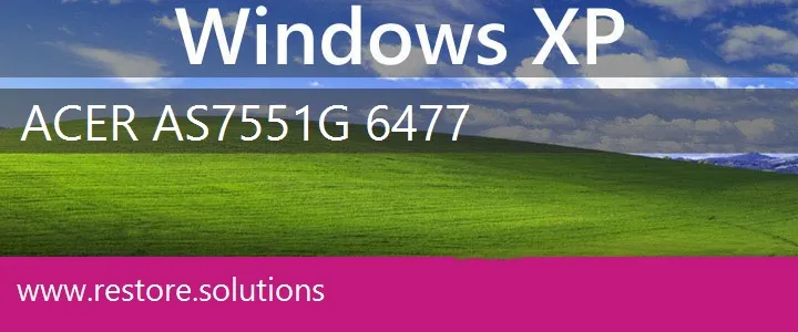Acer AS7551G-6477 windows xp recovery