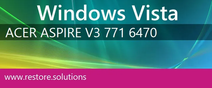 Acer Aspire V3-771-6470 windows vista recovery