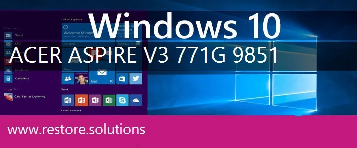 Acer Aspire V3-771G-9851 windows 10 recovery