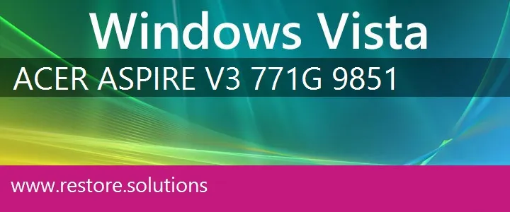 Acer Aspire V3-771G-9851 windows vista recovery