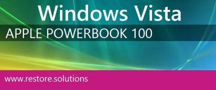 Apple PowerBook 100 windows vista recovery