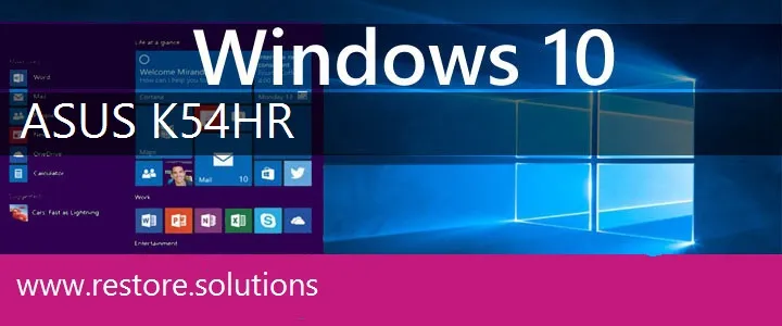 Asus K54HR windows 10 recovery